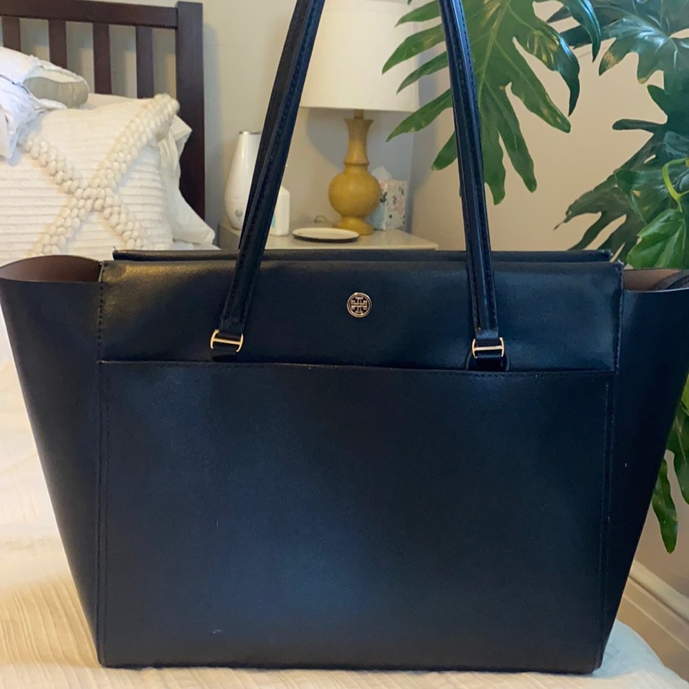 Tory Burch Black Leather Tote